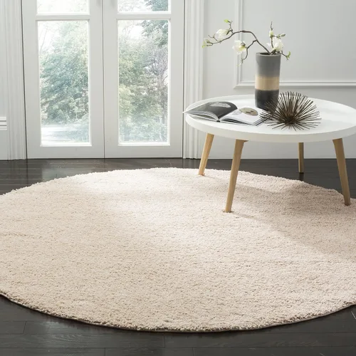 Vista 42 de SAFAVIEH Arizona Shag Collection ASG820A - Alfombra de pasillo, 2 pies 3 pulgadas x 6 pies, color crema, diseño sólido, no desprende pelusa y fácil