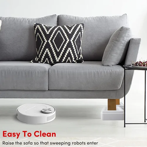Vista 3 de DEDU Elevadores de cama de gran tamaño, resistentes, apilables, paquete de 4, elevadores de muebles para sofás de 2 pulgadas o 4 pulgadas, soporta