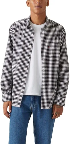 Vista 13 de Levi's - Camisa clásica de manga larga con 1 bolsillo con botones para hombre Caviar