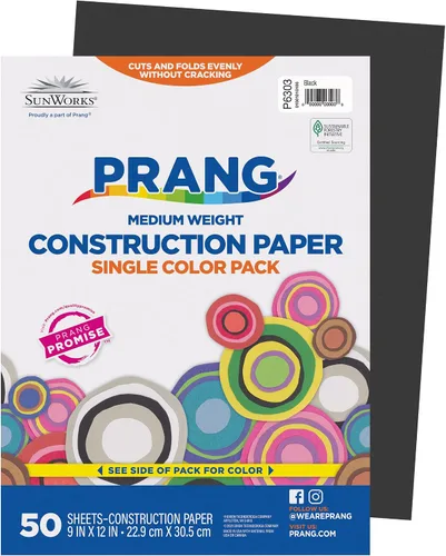 Vista 18 de Prang (Formerly SunWorks) Papel de construcción, gris, 9 x 12 pulgadas, 50 hojas