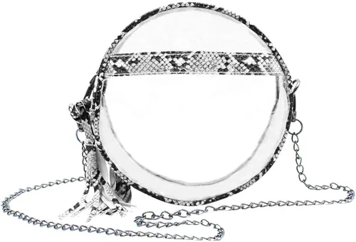 Vista 3 de RARITYUS Bolso de hombro transparente para mujer con borla