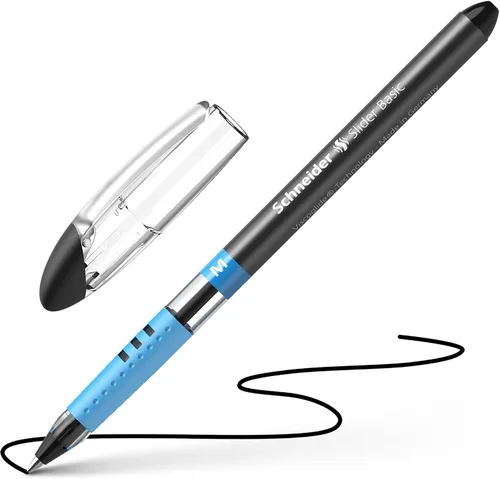Vista 4 de Schneider Slider Basic M (151101) - Bolígrafo (0.039 in, barril transparente, tinta negra, caja de 10 unidades)