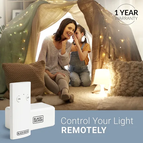 Vista 8 de BLACK+DECKER Toma de control remoto inalámbrico, 1 toma polarizada, 1 control remoto - Interruptores de luz prémium