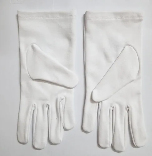 Vista 4 de RS Master Mason Blue Lodge Square & Compass Masonic - Guantes de algodón bordados, color blanco, Blanco