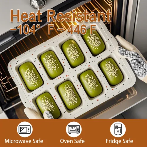 Vista 9 de AVIDON Mini moldes de silicona para pan, moldes de silicona antiadherentes para hornear pasteles pequeños, pan, pan, 8 moldes pequeños para pastel