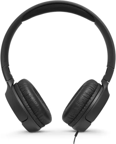 Vista 4 de JBL Tune 500 - Auriculares con cable en la oreja - Negro JBL Sonido de graves puro, control remoto de 1 botón, diseño ligero y plegable, cable plano