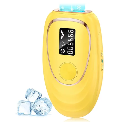 Vista 11 de Dispositivo de depilación láser IPL para mujeres y hombres, contacto de enfriamiento de hielo a 45 °F para resultados indoloros y duraderos
