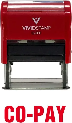 Vista 10 de Co-Pay - Sello de goma autoentintado (tinta negra) - Grande