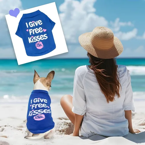 Vista 6 de PETCARE Paquete de 3 camisas para perros pequeños, ropa para cachorros, camisetas de algodón suave de manga corta para perros pequeños, niñas