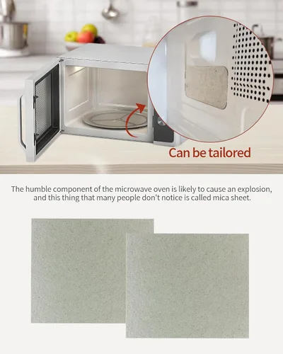 Vista 5 de 2 fundas de guía de ondas, hoja de mica universal para horno de microondas, corte libre según el tamaño requerido, 5.906 x 4.724 in