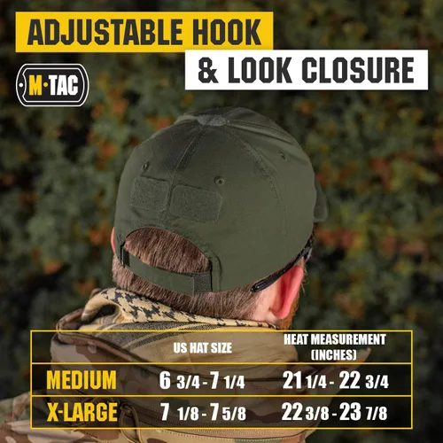 Vista 5 de M-Tac Sombrero de operador, gorra de béisbol táctica, sombrero de parche de estilo militar para hombres y mujeres