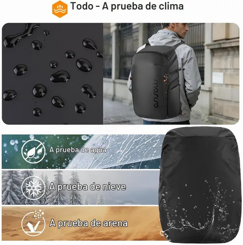 Vista 4 de MOSISO Mochila para cámara, DSLR/SLR/Bolsa de cámara de fotografía sin