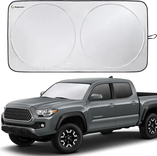Vista 3 de Magnelex Parasol para parabrisas de automóvil y pantalla lateral de malla elástica (paquete de 2)