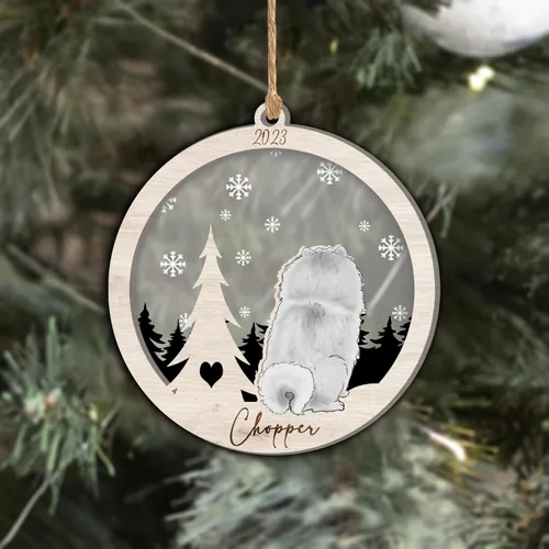 Vista 73 de Nazenti Adorno de Navidad conmemorativo personalizado, regalo personalizado de recuerdo de perro, condolencias por pérdida de mascotas, sabueso