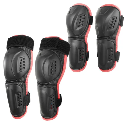 Vista 8 de Reomoto Rodilleras de motocross para niños, rodilleras de motocross, protección ajustable para motocicleta, protección contra golpes de rodilla