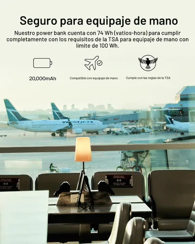 Vista 2 de Belkin Cargador Portátil, Batería Externa USB-C 20000 mAh con 2 Puertos USB-A, 15W con Cable Tipo-A a Tipo-C - iPhone 17, Air, Pro, Pro Max
