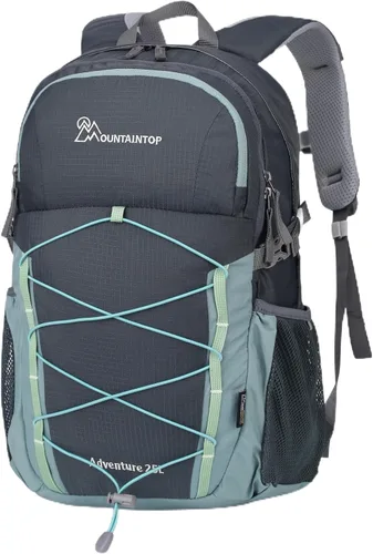 Vista 12 de MOUNTAINTOP Mochila de senderismo de 18L, mochila ligera para exteriores Negro-18L
