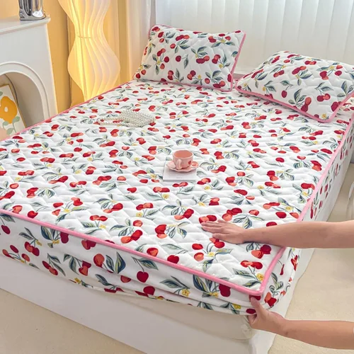 Vista 21 de Juego de sábanas bajeras extra largas tamaño King de 3 piezas con 2 fundas de almohada, forro polar de leche, suave para arrugas y antidecoloración