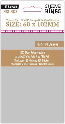 Vista 19 de Sleeve Kings Fundas para tarjetas estándar, 110 unidades, transparentes de 60 micrones de grosor, tamaño mini (1.575 x 3.504 in), compatibles