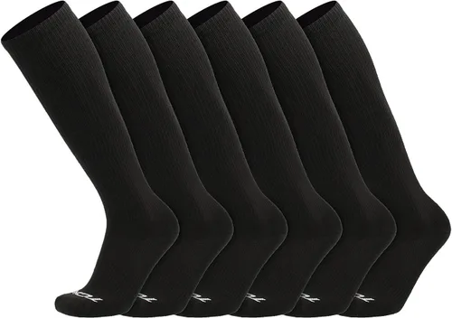 Vista 7 de Calcetines de trabajo por encima de la pantorrilla para hombres y mujeres 9-11, 10-13, 13-15, absorben la humedad, calcetines altos acolchados hasta