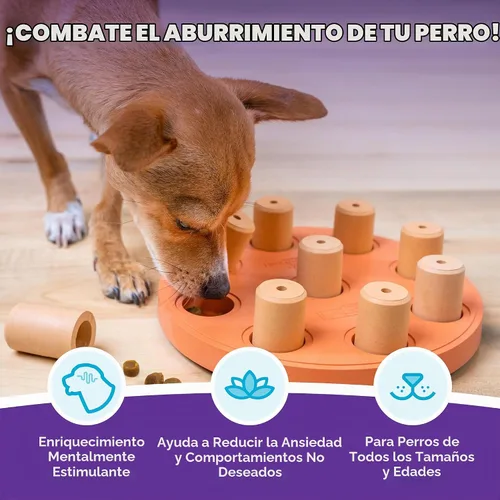 Vista 2 de Nina Ottosson by Outward Hound Dog Smart - Juguete interactivo de rompecabezas de premios para perros, color naranja Dog Smart Composite (naranja)