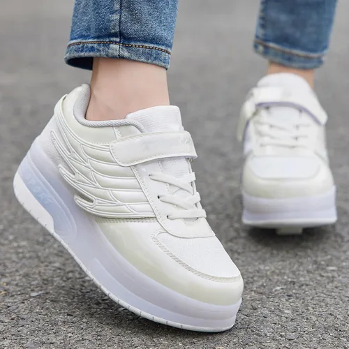 Vista 7 de Zapatillas de patinaje LED para niñas y niños con ruedas