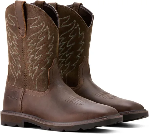 Vista 6 de ARIAT Botas de trabajo para hombre Groundbreaker con punta cuadrada ancha
