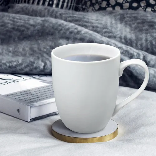Vista 6 de DISCOUNT PROMOS Juego de 10 tazas de porcelana vitrificada Bistro, 11 oz. - Gres, café, té, blanco