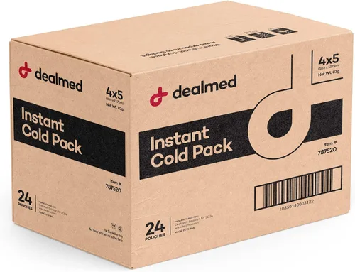 Vista 10 de Dealmed Paquete de 3 paquetes fríos desechables de 4 x 5 pulgadas para lesiones, hinchazón, esguinces, dolor muscular y más, sin refrigeración