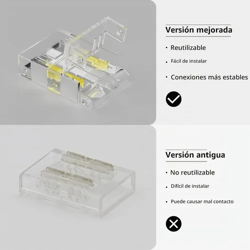 Vista 6 de PAUTIX Conectores de 0.394 pulgadas para CCT COB LED Tira de luz LED Kit de conexión de extensión de terminal sin soldadura, 4 conectores