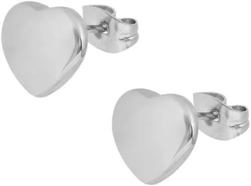 Vista 2 de Edforce Stainless Steel Conjunto de collar y pendientes con colgante de corazón para mujeres y niñas.