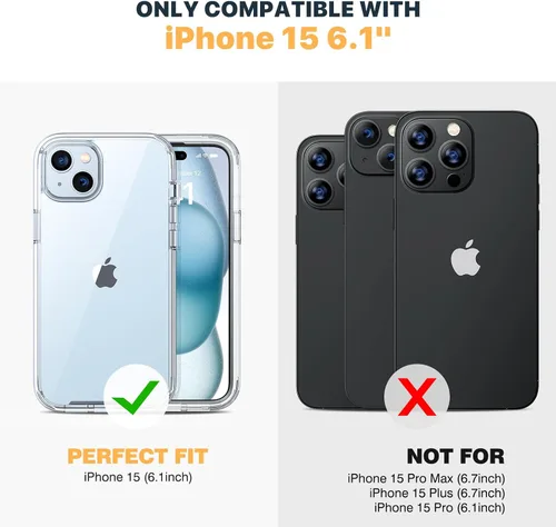 Vista 514 de DIACLARA - Funda transparente compatible con iPhone XR 6.1 pulgadas 2018