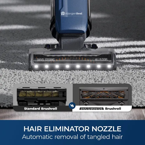 Vista 3 de Kenmore CU5001 Litening - Aspiradora vertical inalámbrica con boquilla elevadora y eliminadora de cabello, motor sin escobillas, filtro HEPA