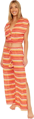 Vista 2 de Trina Turk womens Sunray Side Slit Pants - Loose Fitting, Casual, Bathing Suit Cover Ups for Women
