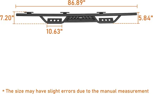 Vista 9 de Gladiator - Estribo Nerf Bar lateral compatible con Jeep Gladiator 2020-2026 JT, accesorios todoterreno (se venden como par)