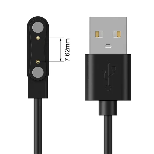 Vista 8 de Vanjua Paquete de 2 cables de carga magnéticos para reloj inteligente, 2 pines de 0.30 in, cable de carga de repuesto para reloj inteligente