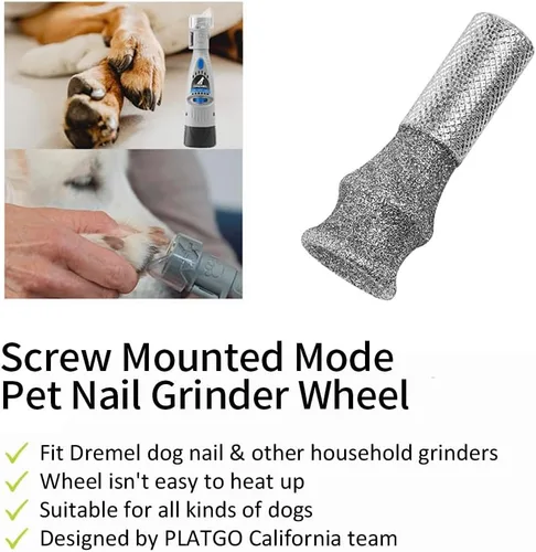 Vista 5 de ClassA+80 - Uñas de diamante para Dremel, herramienta de uñas para perros, especialmente adecuada para perros de pelo largo, brocas de pulido