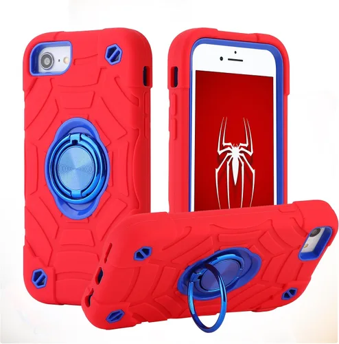 Vista 15 de Funda para iPhone SE de 3ª/2ª generación, iPhone 8/7/6/6S con soporte (no para modelos de tamaño grande), funda híbrida a prueba de golpes de Negro