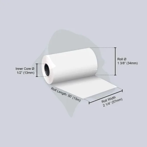 Vista 6 de Gorilla Supply Rollo de papel térmico para recibos, 2-1/4 pulgadas x 50 pies, sin BPA, 50 rollos (paquete de 2)