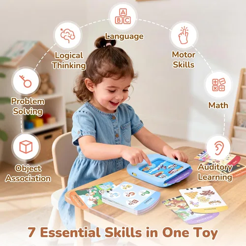 Vista 7 de JoyCat - Tableta de aprendizaje bilingüe para niños, 106 tarjetas parlantes español-inglés