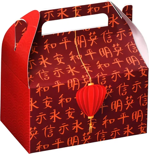 Vista 5 de Hammont Cajas de papel (10 unidades) - Cajas de galletas para regalos de fiesta, bonitos diseños, perfectas para fiestas y celebraciones, 6.25 x