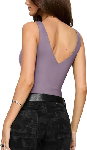 Vista 26 de REORIA Butsmooth® - Body sin mangas con cuello en V profundo y escote en V para mujer
