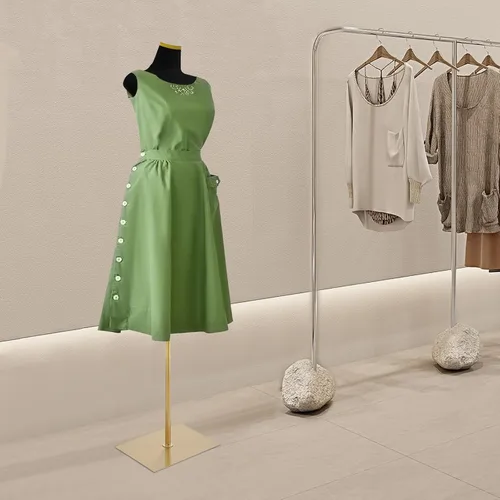 Vista 6 de Torso de maniquí femenino de talla grande con soporte, ajustable de 59 a 83 pulgadas, maniquí de cuerpo completo para tienda de ropa, tienda