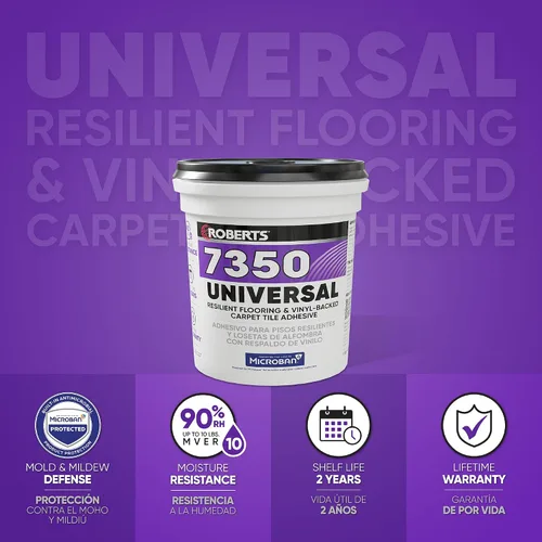 Vista 2 de ROBERTS Adhesivo Universal para Pisos Resilientes y Azulejos de Vinilo con Espalda - 1 Gal. (3.78 L)
