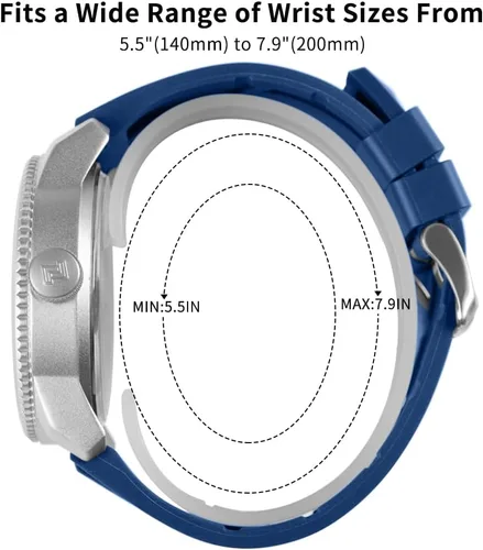 Vista 5 de NAVIFORCE Relojes deportivos impermeables para estudiantes, niños, hombres, reloj de banda de silicona con segunda mano