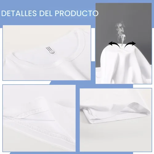 Vista 4 de OKBA 5 pcs Sublimation Blank T-Shirts Round Collar Short Sleeves Adult White Polyester t Shirts