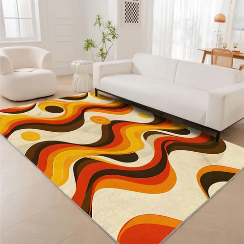Vista 14 de Alfombra retro con flores, alfombra vintage de 2 x 3 pies, lavable antideslizante, para interiores, para entrada, entrada, cocina, mesita de noche