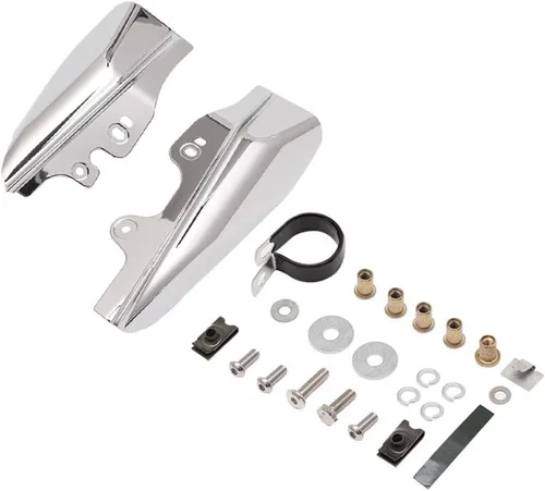 Vista 7 de Deflector de aire cromado de marco medio compatible con Harley Davidson Touring Street Electra Glide Road King FLHR FLHX FLTR FLHT 2001-2008 2005