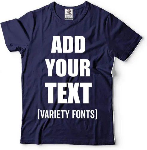 Vista 3 de Camiseta personalizada para añadir tu texto, camiseta de algodón personalizada para hombres y mujeres