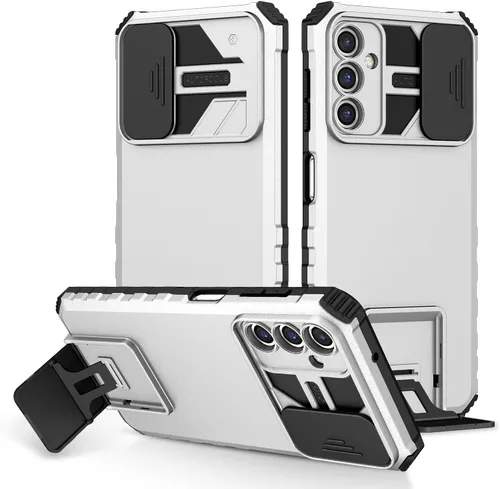 Vista 32 de Funda compatible con Samsung Galaxy M13 5G/A04 Dimensional Soporte Ventana Corredera Teléfono Móvil Funda Protectora a Prueba de Golpes para Samsung